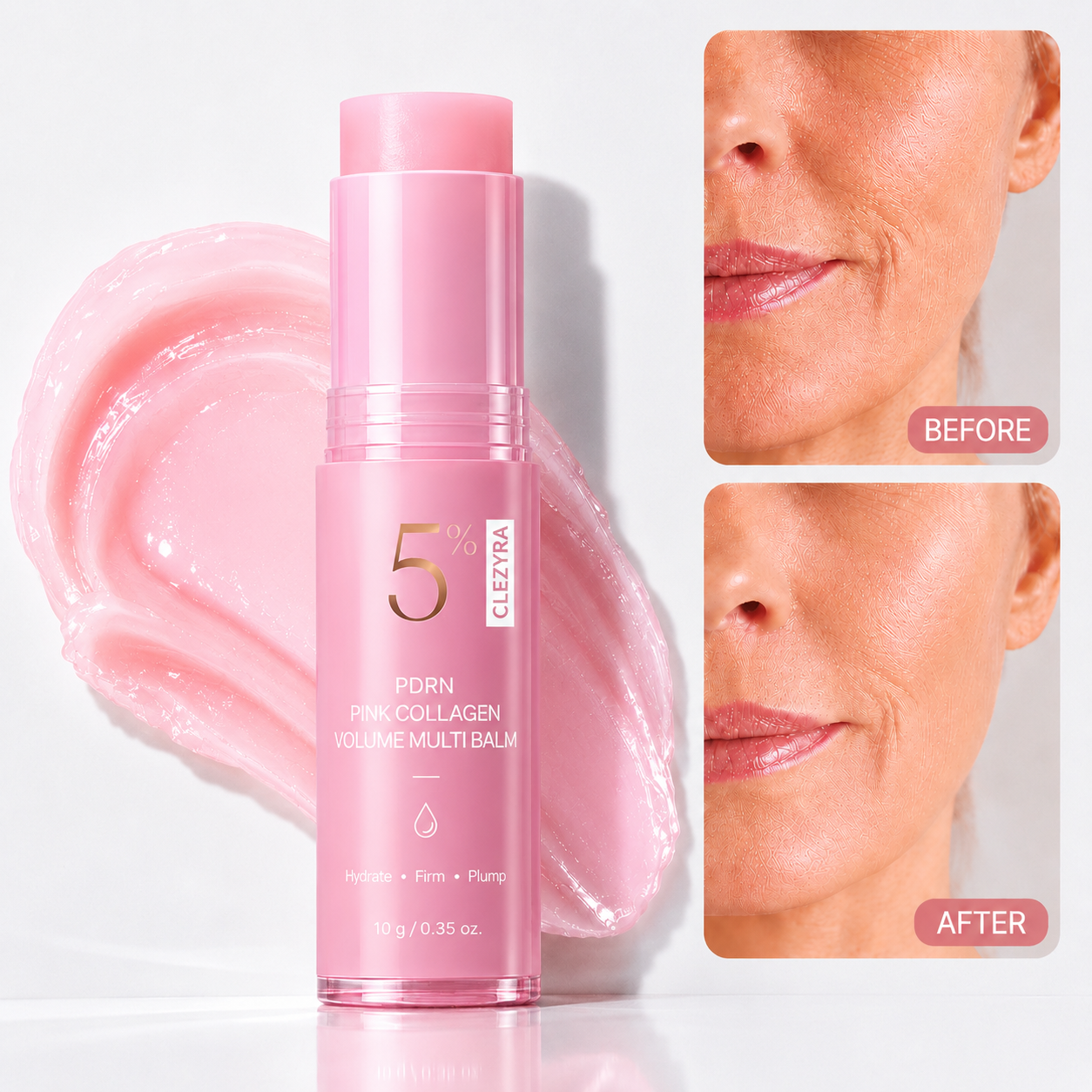 🔥LAST DAY 60% OFF Clezyra™ Korean Pink CollagenVolume Multi Balm